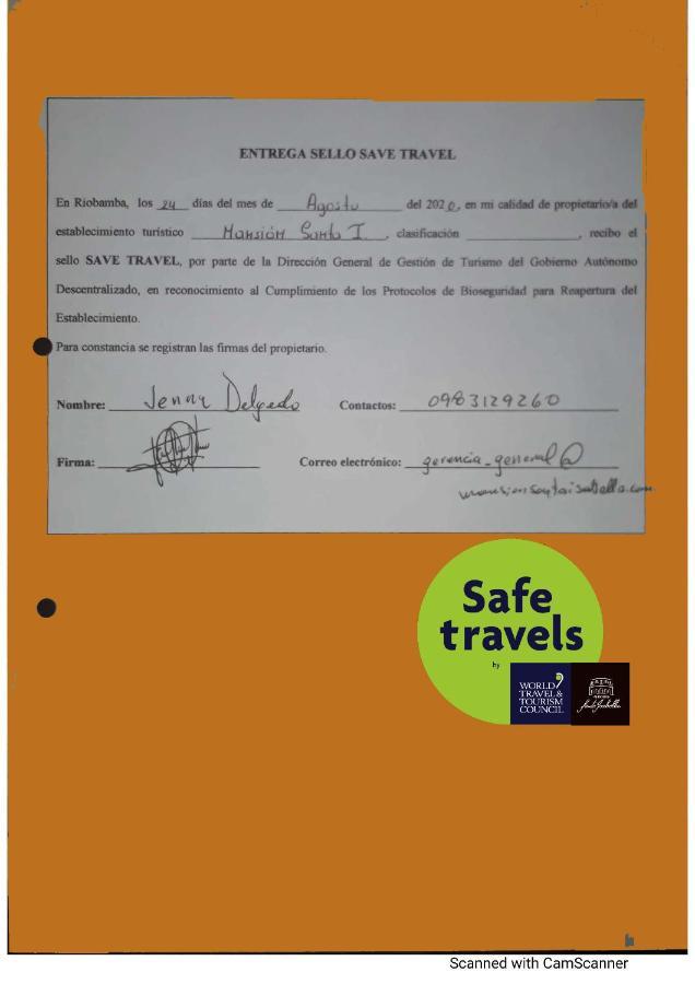 Hotel Spa Mansion Santa Isabella Riobamba Dış mekan fotoğraf